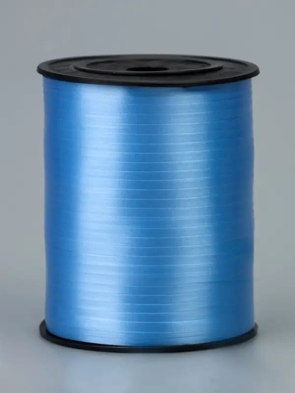 Лента для декора, подарков и шаров, голубой, 0.5 см &times; 500 ярдов