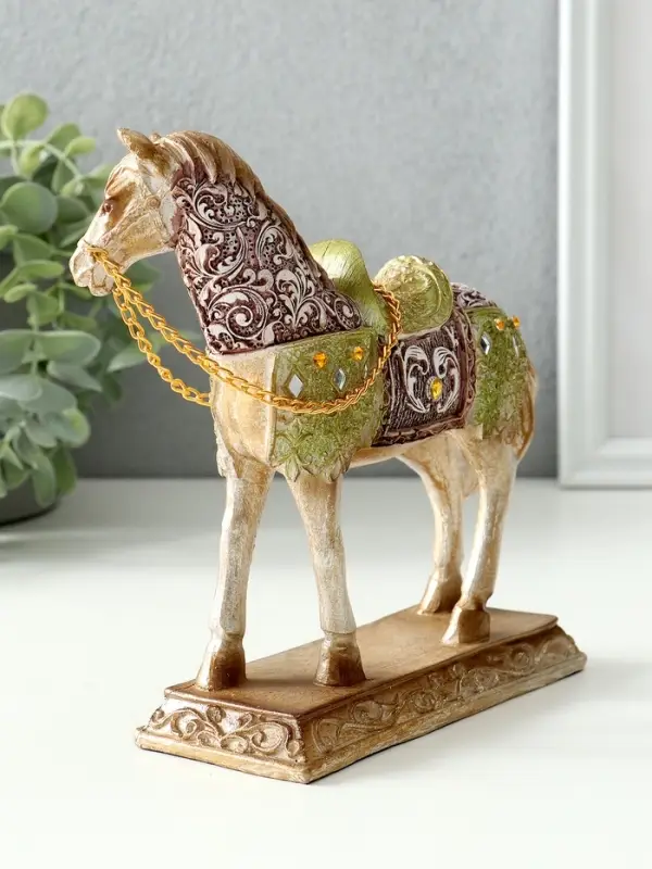 Сувенир полистоун Сувенир полистоун "Конь императора" стразы МИКС 16,5х7х16,3 см