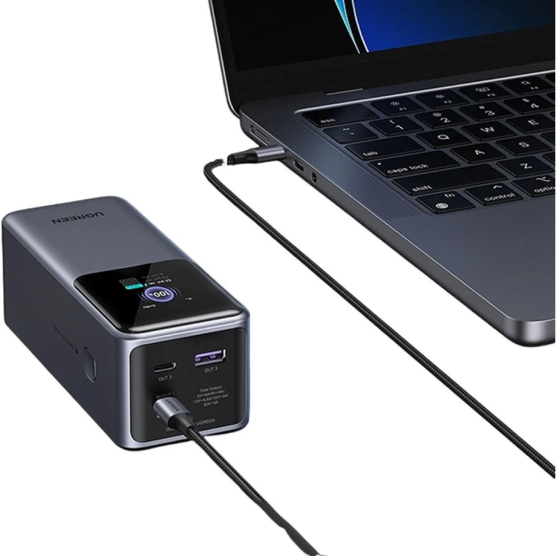 Внешний аккумулятор UGREEN PB721 (35524B)20000mAh 130W Fast Charging серый