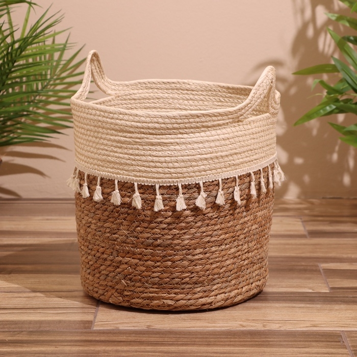 Набор плетёных корзин 3 шт, 31,5х29х26 см