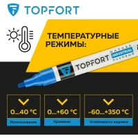 Маркер лаковый Topfort Industrial 4 мм синий