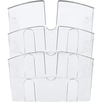 Лоток настенный Attache 3 отделения А4 горизонтальные прозрачный