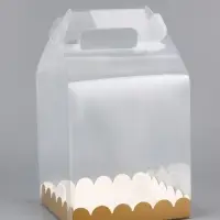 PVC Коробка для бенто - торта, прозрачная, 16&times;16&times;18 см