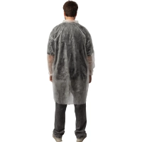 Халат н/с процед, рук.рез, на липуч, XL, дл.110см, пл 17, белый, 10шт/уп