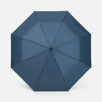Зонт складной Classic, темно-синий с темной ручкой