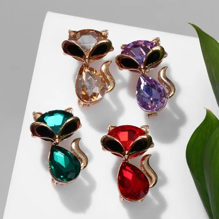 Брошь «Кошечка» драгоценная, цвет МИКС (неделимая фасовка 12 шт., цена за шт.) Брошь «Кошечка» драгоценная, цвет МИКС (неделимая фасовка 12 шт., цена за шт.)