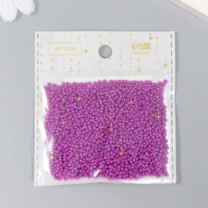 Бисер стекло 12/0  Бисер стекло 12/0 "Пурпурный" 15 гр