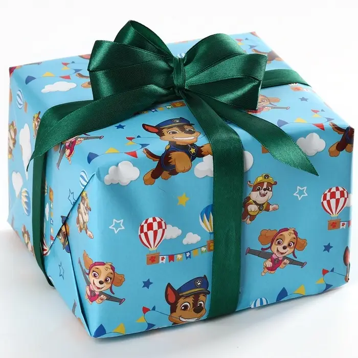 Бумага упаковочная глянцевая, Щенячий патруль, 70x100 см