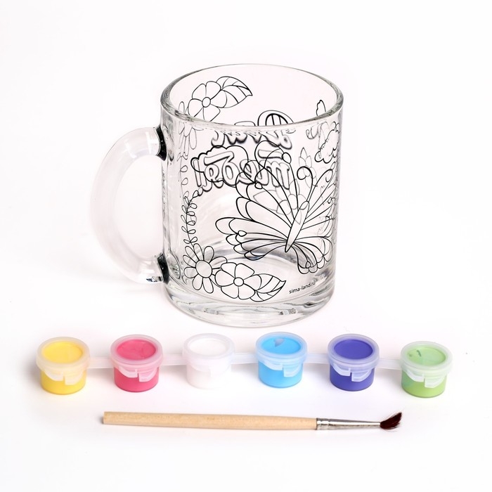 Кружка для росписи красками «Бабочка» Кружка для росписи красками «Бабочка»