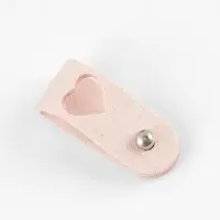 Бирка с кнопкой &laquo;Сердце&raquo; TEIRA, 8&times;1.5 см, 10 шт., нежно-розовая