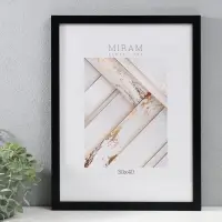 Фоторамка для фото 30&times;40 см &laquo;МИРАМ&raquo;, пластик, чёрный, (пластиковый экран)