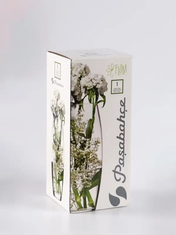 Ваза «Соблазн», овал, h=26 см, стекло, бело-серебристая