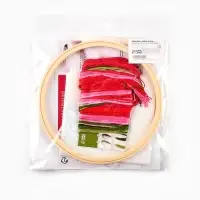 Вышивка гладью 20х20 см "Великолепие пионов"