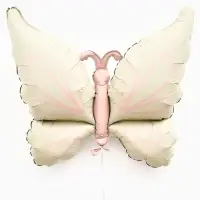 Воздушный шар фольгированный 37" &laquo;Бабочка, кремовый сатин&raquo;