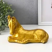 Фигура «Лошадь» 12.5×20×10 см, позолота