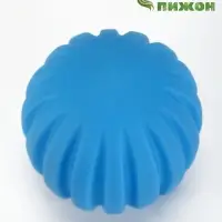 Игрушка для собак &laquo;Мяч с отсечками&raquo;, 6 см, пищащая, синяя