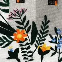 Набор с крем-мёдом, чаем и полотенцем в коробке "Весенний паттерн"