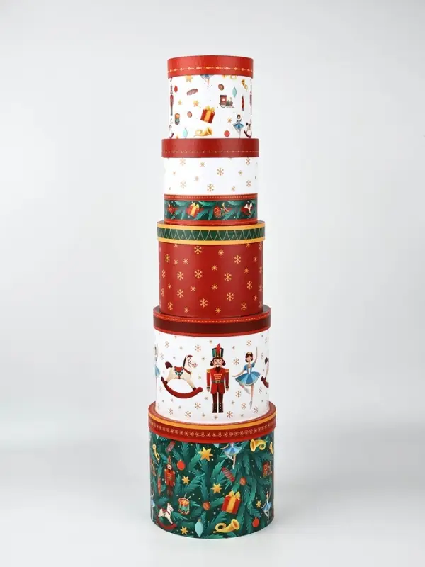 Коробка подарочная, набор 5 в 1 &laquo;Новогодний&raquo;, 13&times;14&ndash; 19.5&times;22 см