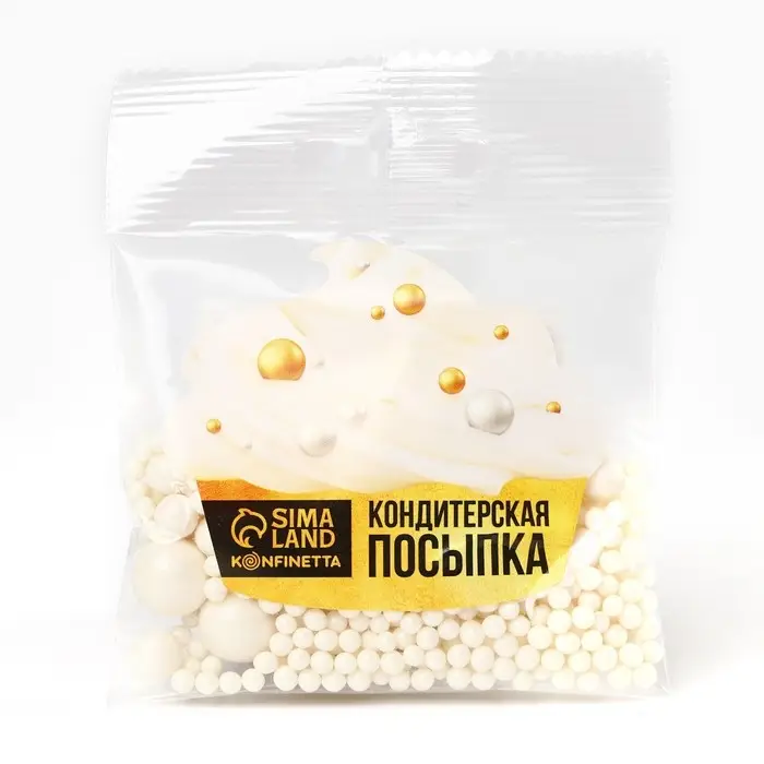 Кондитерская посыпка для куличей, мягкая, белая, 25 г.