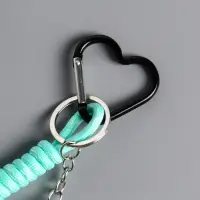 Брелок на карабине кожзам, текстиль "Единорог с крыльями" зелёный, с узлом 24х10,5х1,5 см