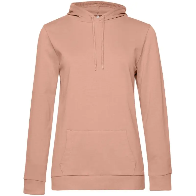 Толстовка с капюшоном женская Hoodie, бежевая (nude), размер XS