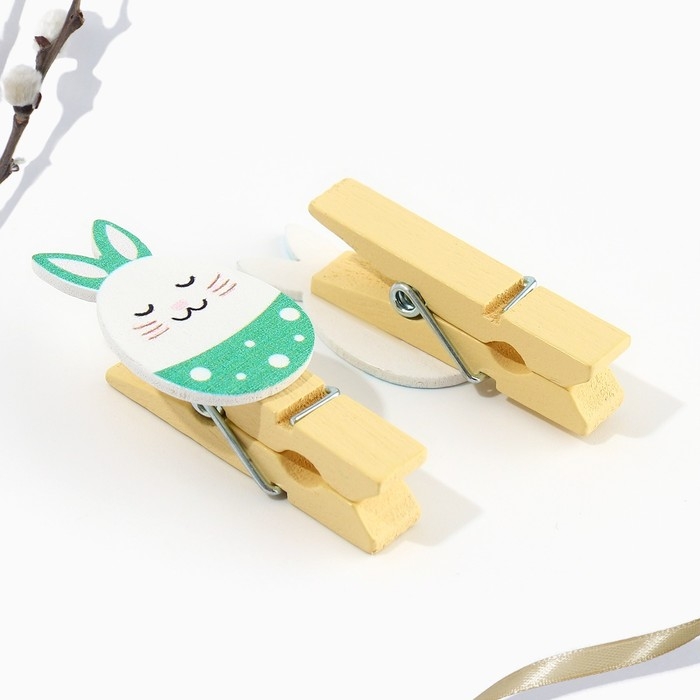 Набор прищепок для украшения вербы «ХВ» на пасху, 10 х 12 см. Набор прищепок для украшения вербы «ХВ» на пасху, 10 х 12 см.