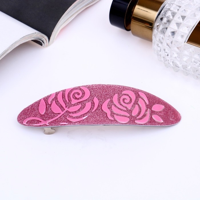 Заколка-автомат для волос Заколка-автомат для волос "Отражение" розы, 10 см, микс