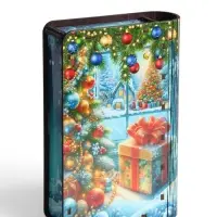 Книга-шкатулка  "Коричневый козлик под елкой", 19х13х5 см