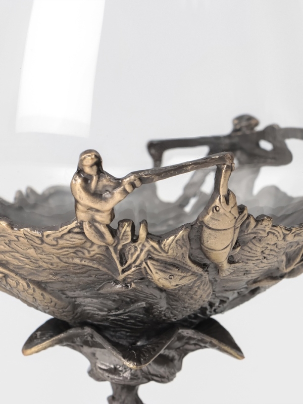 Бокал для коньяка 550 мл Бокал для коньяка 550 мл "Рыбалка", подарочный, бронза