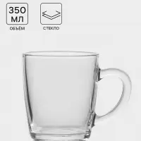 Кружка Paşabah&ccedil;e Basic, 350 мл, стекло, прозрачная