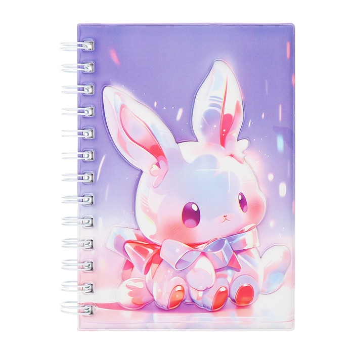 Записная книжка подарочная на гребне 80л,линия, цветной блок,обложка ПВХ 3D Зайка(17,6х13,5см) 105 Записная книжка подарочная на гребне 80л,линия, цветной блок,обложка ПВХ 3D Зайка(17,6х13,5см) 105