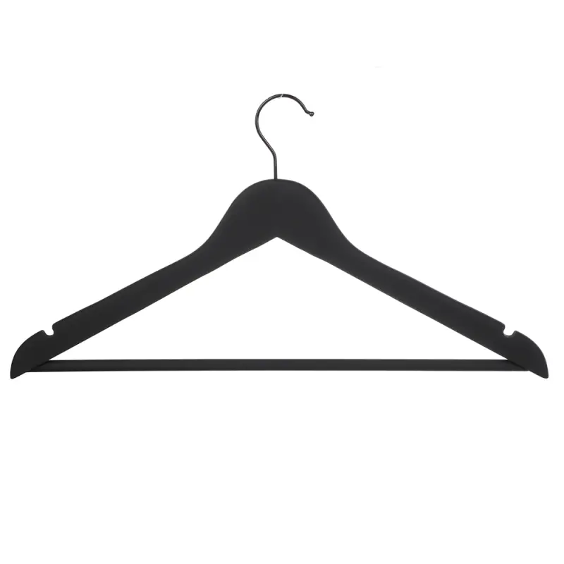 VETTA Вешалка деревянная, софт тач, 44.5x23x1.2см, черная