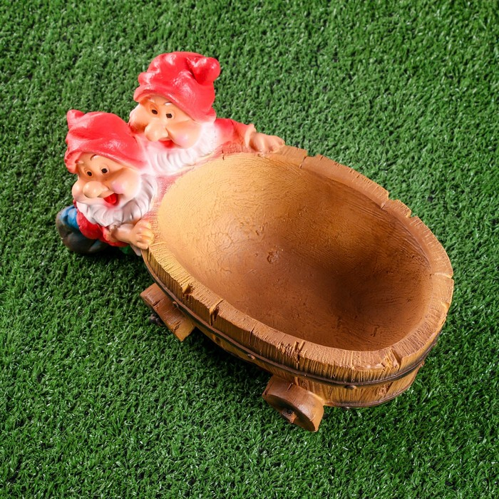 Садовая фигура Садовая фигура "Два гнома с телегой" 32х17,5х19,5см