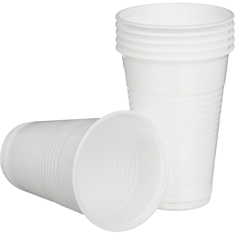 Стакан одноразовый 200мл белый, для хол/гор.,бюджет, КОМУС ПП 3000шт/кор