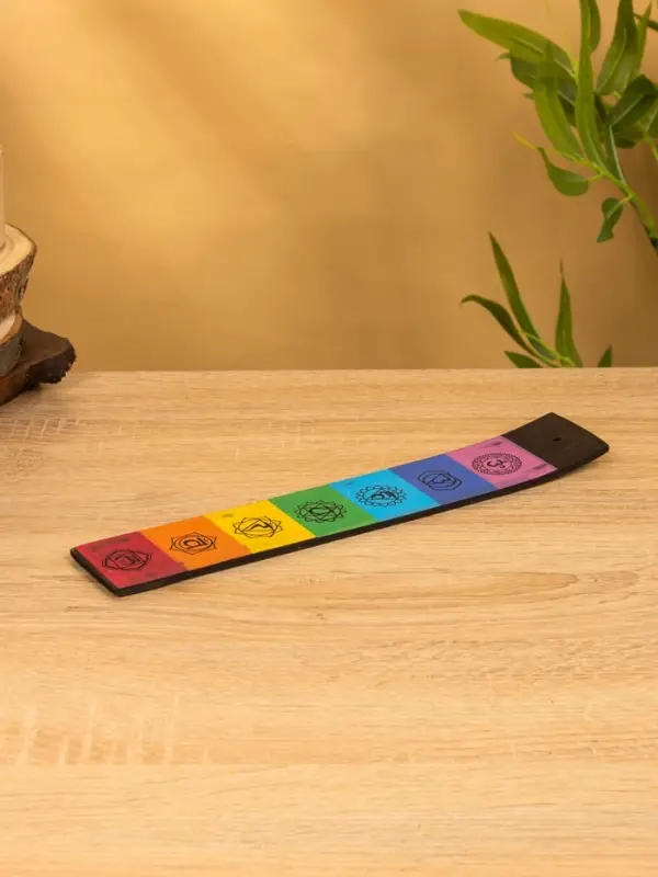 Подставка под благовония "7 чакр" 28х5 см, дерево