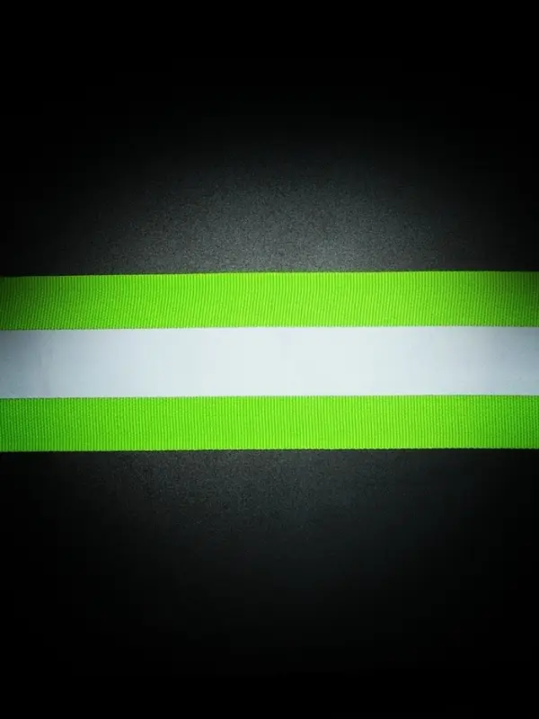 Светоотражающая лента-стропа, 50 мм, 5&plusmn;1 м, салатовая