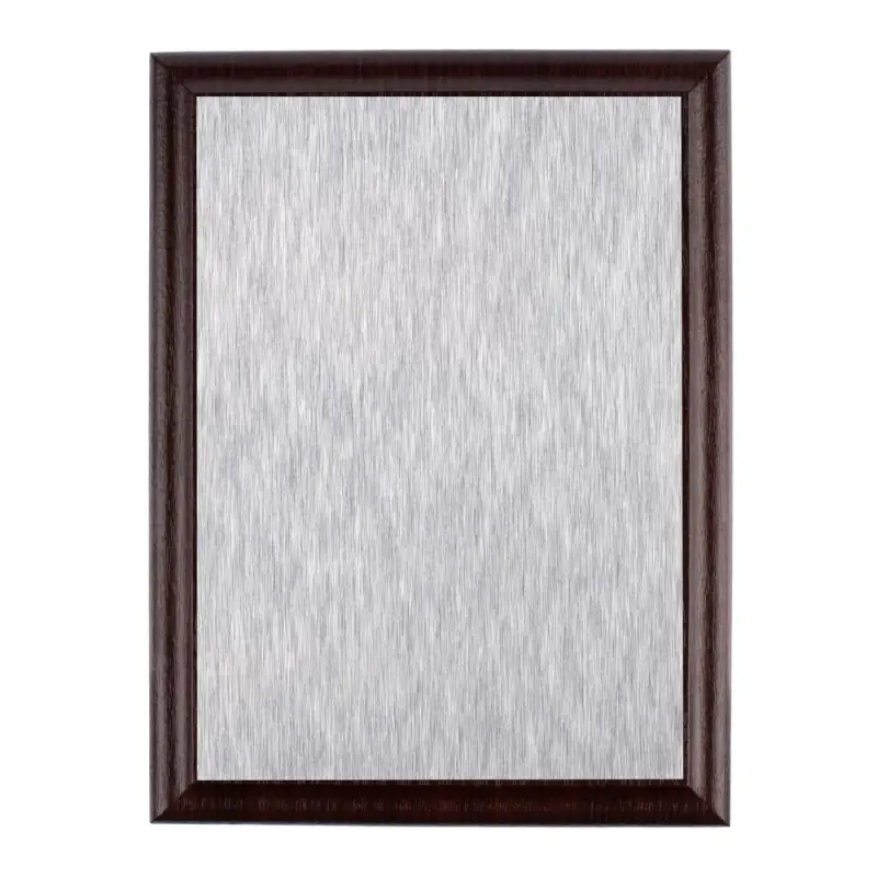 Плакетка Plaque, малая, вишня с серебристой пластиной Плакетка Plaque, малая, вишня с серебристой пластиной