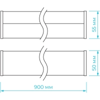 Светильник светодиодный линейный, универсальный, 30Вт, 4000К, IP40, чёрн
