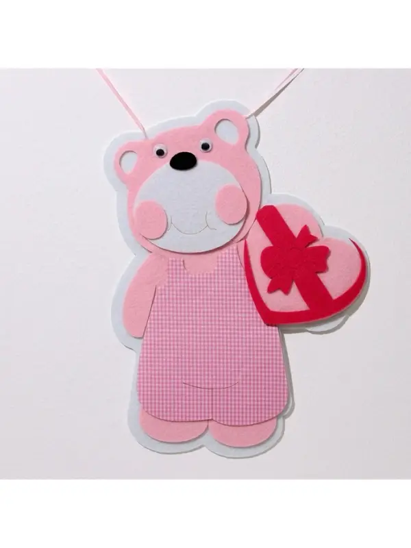 Украшение на гендер пати &laquo;Подвеска Мишка It's a Girl&raquo;, 30.5&times;30.5&times;49 см, розовое