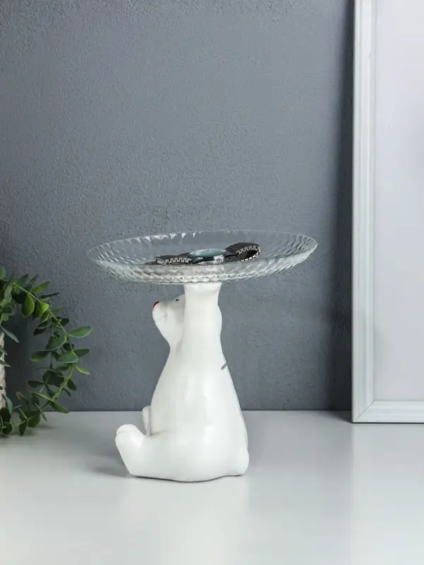 Копилка для денег с подставкой для мелочей &laquo;Мишка&raquo;, полистоун, 20&times;18 см