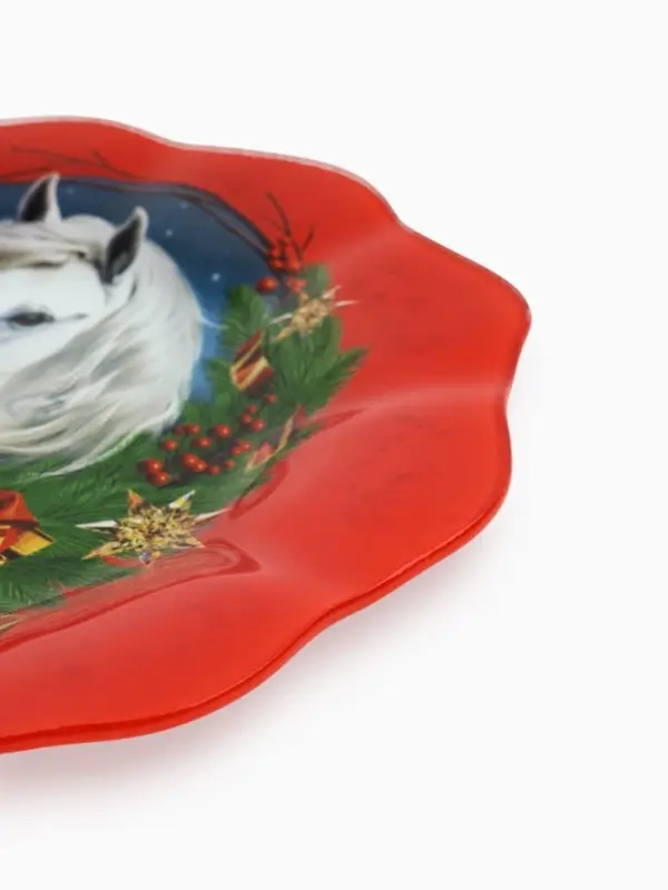 Тарелка плоская новогодняя «Счастливого года», d=20 см Тарелка плоская новогодняя «Счастливого года», d=20 см