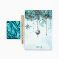 Подарочный набор «С новым годом», ежедневник, блок бумаги и ручка Подарочный набор «С новым годом», ежедневник, блок бумаги и ручка