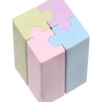 Ластики 4 штуки, прямоугольные, цветные, в коробке