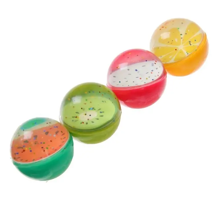 Мяч каучуковый «Фрукты», 3,2 см, виды МИКС Мяч каучуковый «Фрукты», 3,2 см, виды МИКС