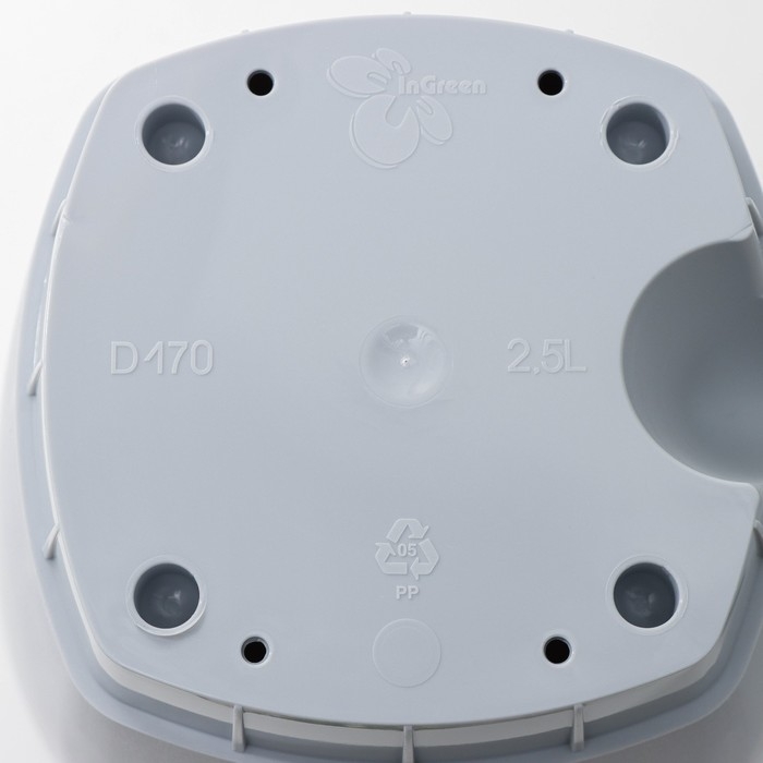 Горшок для цветов с прикорневым поливом Amsterdam, 2,5 л, d=17 см, h=16,5 см, цвет серый Горшок для цветов с прикорневым поливом Amsterdam, 2,5 л, d=17 см, h=16,5 см, цвет серый