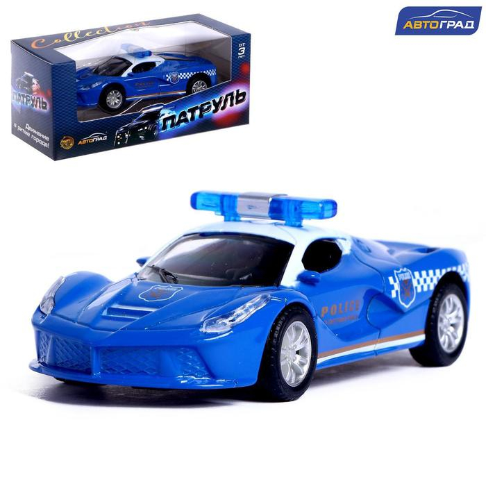 Машина металлическая «Полиция», инерционная, масштаб 1:43, цвет синий Машина металлическая «Полиция», инерционная, масштаб 1:43, цвет синий