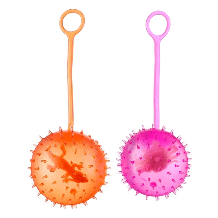 Мялка с веревкой и кольцом (внутри живность), МИКС Мялка с веревкой и кольцом (внутри живность), МИКС