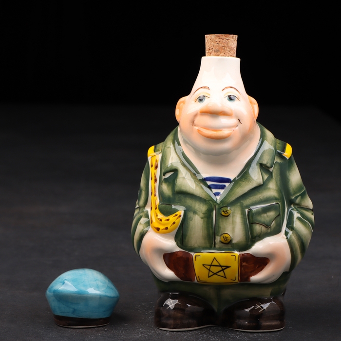 Набор фарфоровый: штоф «Дембель ВДВ», 0.5 л + 3 рюмки, гильза Набор фарфоровый: штоф «Дембель ВДВ», 0.5 л + 3 рюмки, гильза