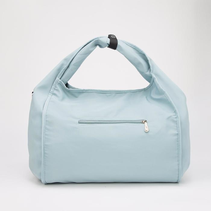 Сумка дорожная на молнии, наружный карман, длинный ремень, цвет голубой Сумка дорожная на молнии, наружный карман, длинный ремень, цвет голубой