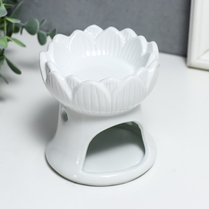 Аромалампа керамика Аромалампа керамика "Бутон белый" 9х9х9 см